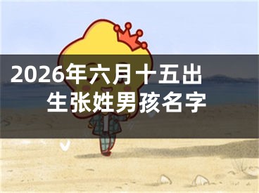 2026年六月十五出生张姓男孩名字