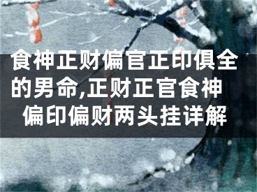 食神正财偏官正印俱全的男命,正财正官食神偏印偏财两头挂详解
