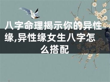 八字命理揭示你的异性缘,异性缘女生八字怎么搭配
