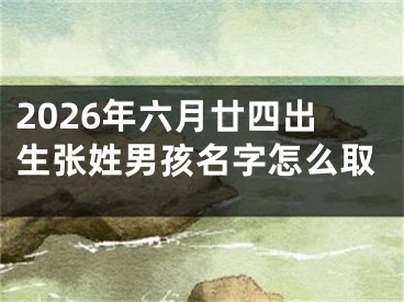 2026年六月廿四出生张姓男孩名字怎么取
