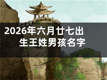 2026年六月廿七出生王姓男孩名字