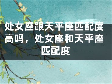 处女座跟天平座匹配度高吗，处女座和天平座匹配度