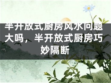 半开放式厨房风水问题大吗，半开放式厨房巧妙隔断