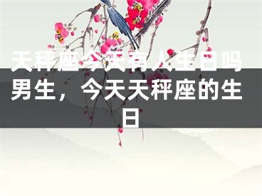 天秤座今天有人生日吗男生，今天天秤座的生日